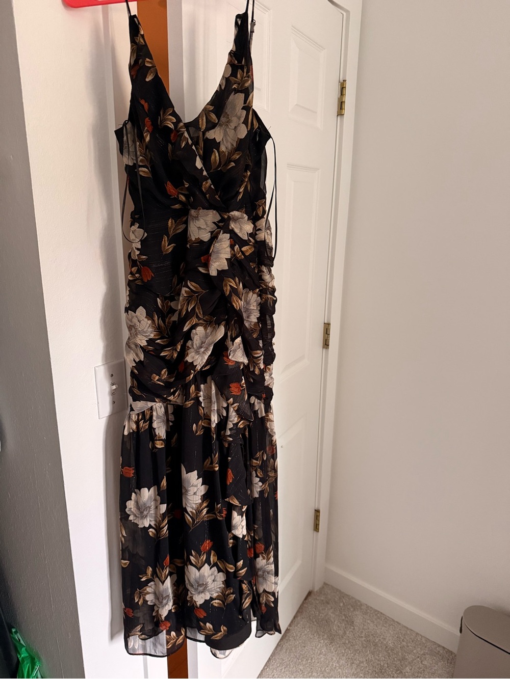 Black Floral Midi Dress ASTR the Label